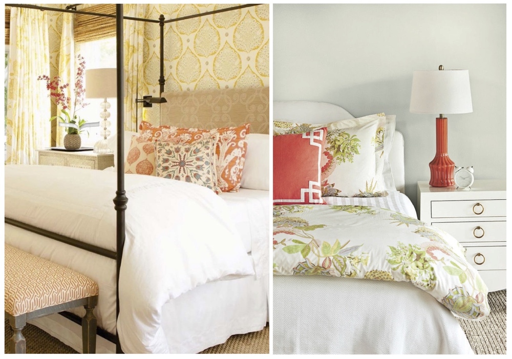 Again, swapping out accent the pillows, &nbsp;throw blankets or coverlets is a very easy way to mix it up for spring! OR something that I love to do is to have a whole different bedding set for the spring/summer season -&nbsp;duvet, shams, sheets, throw pillows and blankets.&nbsp;