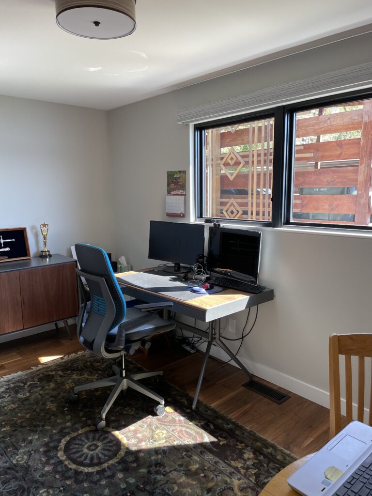 Mid-Century Glam Office Renovation by Whitestone Design Group Before Picture